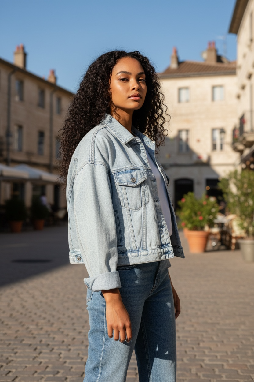 By His Grace – Upcycled Embroidered Denim Jacket